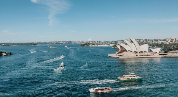 A panoramic view of Sydney harbour in Australia